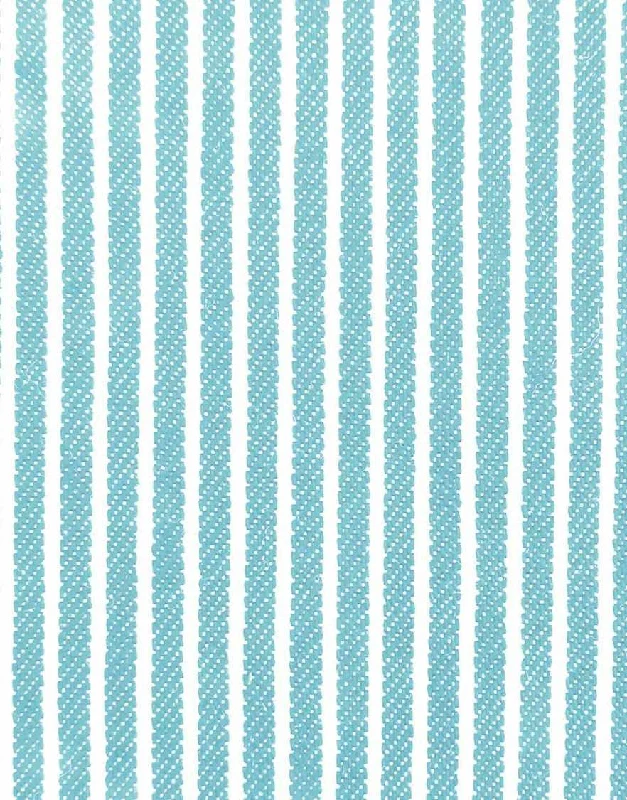 Soft Aqua Striped Denim Yarn Dyed Fabric