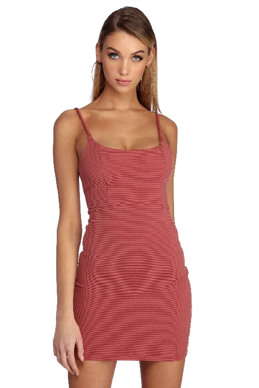 Mini dresses with keyhole necklinesFun And Flirty Mini Dress