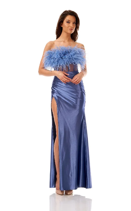 Formal dresses with side - slit pockets and beaded accents for a practical and stylish formal eventHot Contact 5049 Dress