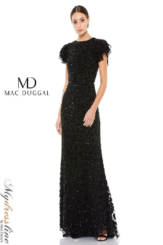 Formal dresses with gathered bodices and wide - leg skirts for a comfortable and stylish silhouetteMac Duggal 10748