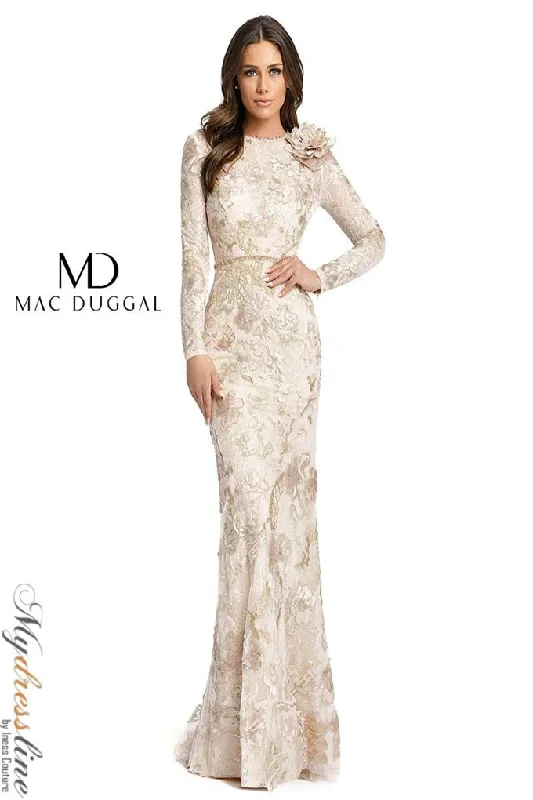 Prom dresses with keyhole backs and rhinestone - studded straps for a flirty lookMac Duggal 11174