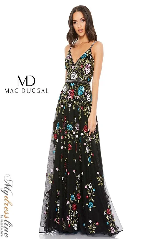 Prom dresses with lace - trimmed hems and off - the - shoulder necklines for a delicate lookMac Duggal 5400