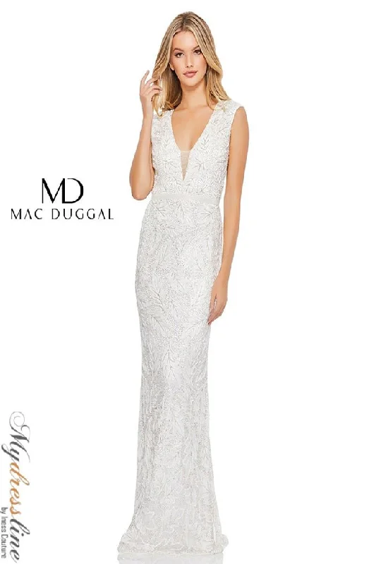 Sleeveless formal dresses with sequined straps and a - line skirts for a classic formal eventMac Duggal 5429