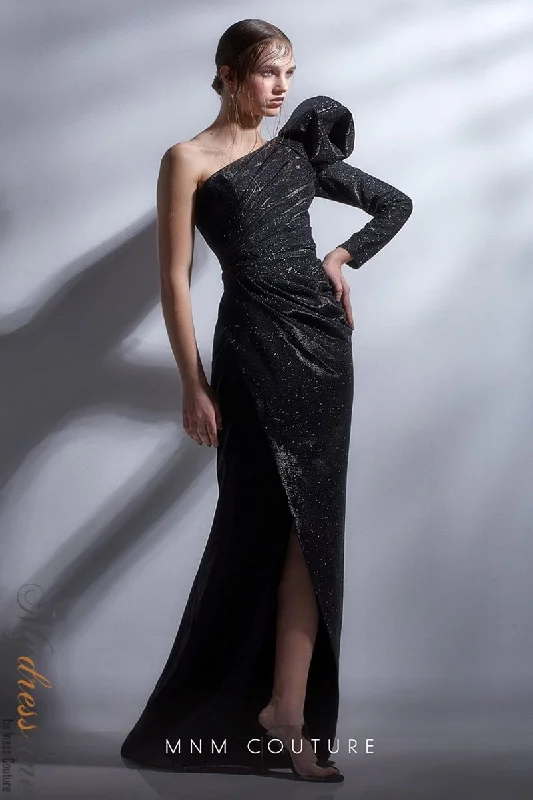 Formal dresses with ruched back panels and button - down fronts for a unique and flattering fitMNM Couture G1271