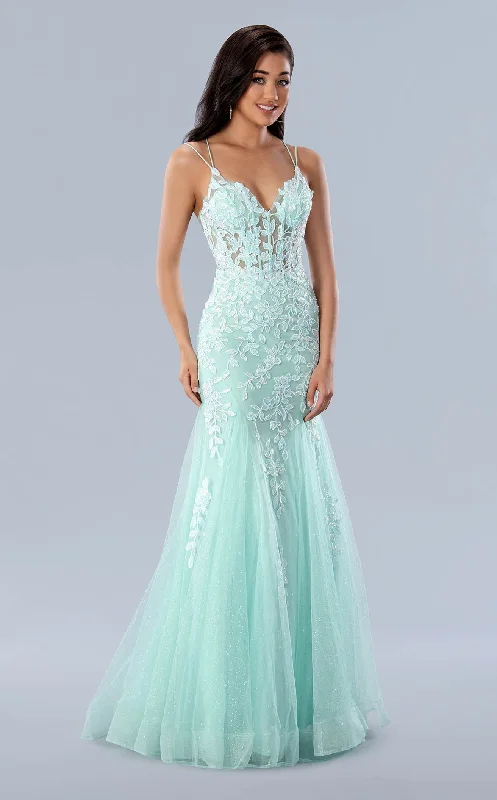 Sheath formal dresses with metallic thread detailing for a modern promStella Couture 24229 Dress