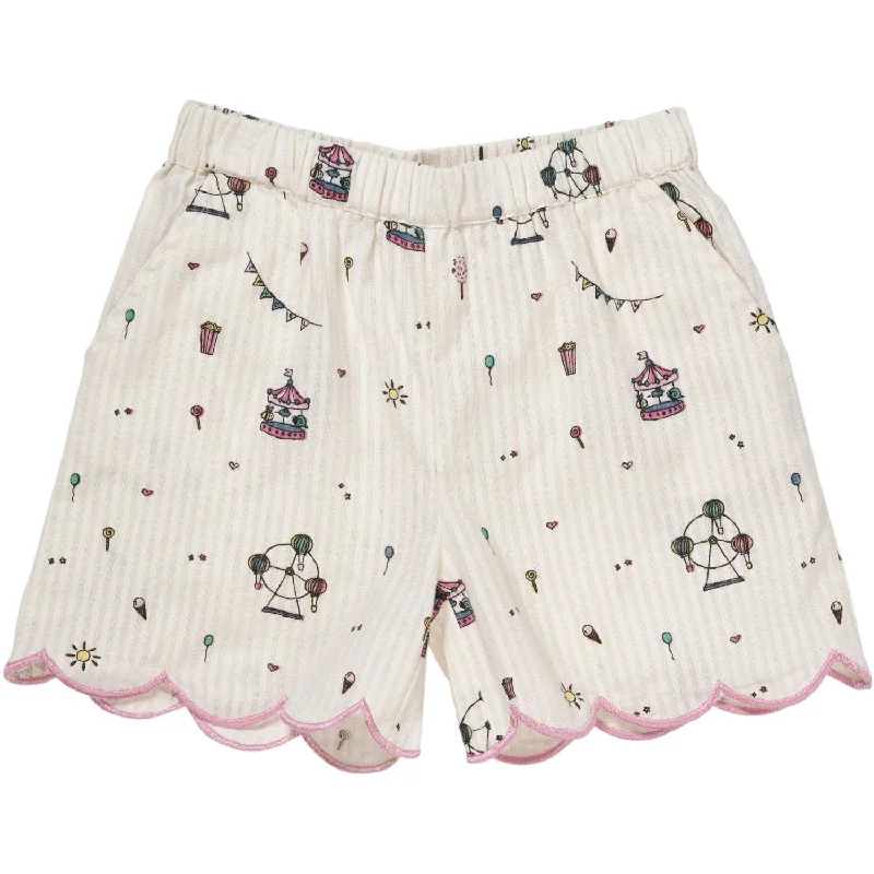 Printed Floral Women Shorts for a Summer - Ready StyleCopenhagen Colors Cream Tivoli Print Printed Shorts W. Deco Edge