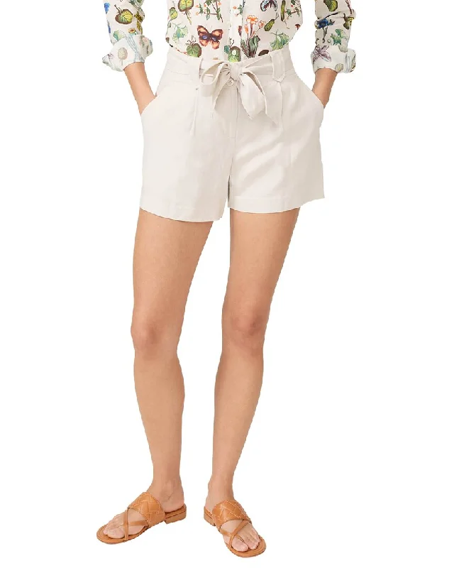 Patterned Geometric Women Shorts for a Modern AppealJ.McLaughlin Solid Abbie Linen-Blend Short