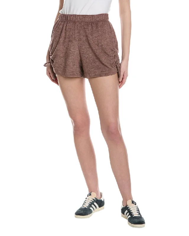 Embroidered Women Shorts with Intricate DesignsProject Social T Runaway Terry Side Tie Short