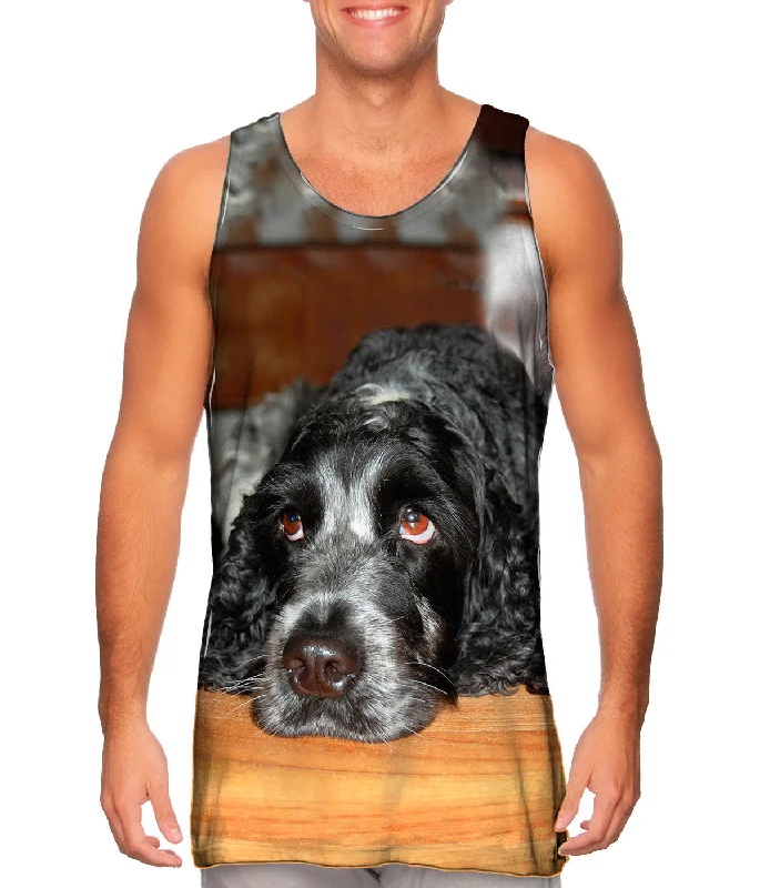 Women's Sleeveless Ribbed Tank Tops for a Trendy LookQuizzical Cocker Spaniel