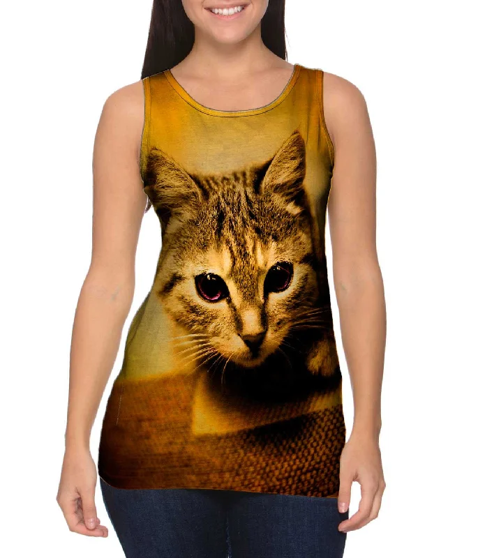 Plunge Neck Women's Seamless Tank Tops for a Smooth FitRacer Kitten