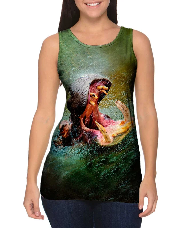 One - Shoulder Women's Rayon Blend Tank Tops for a Flowy LookRain Water Hippo