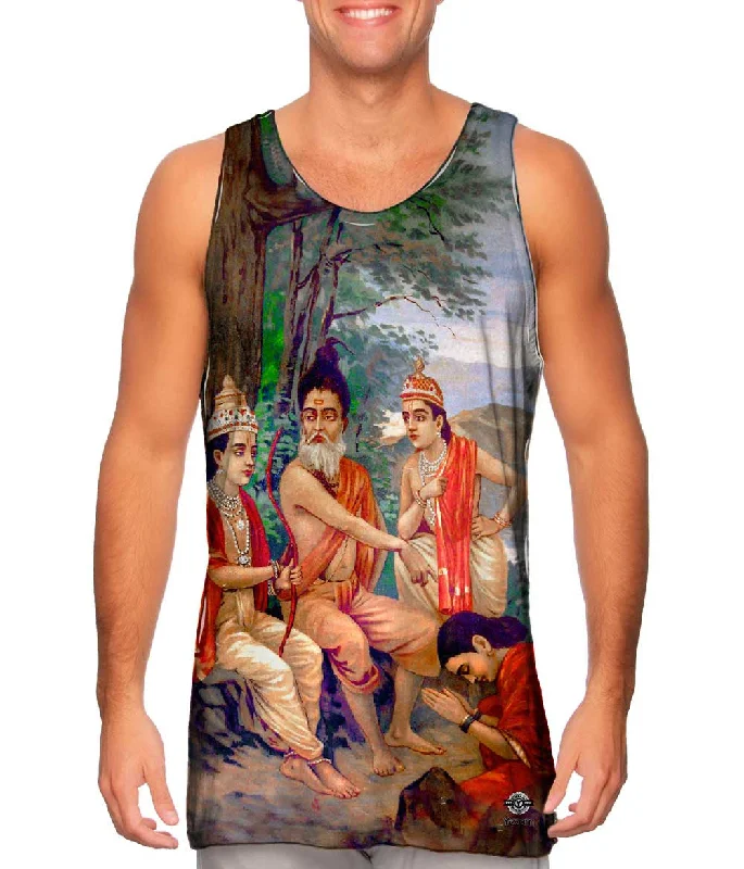 Women's Spaghetti Strap Tank Tops with Geometric PatternsRaja Ravi Varma - "Release of Ahalya "