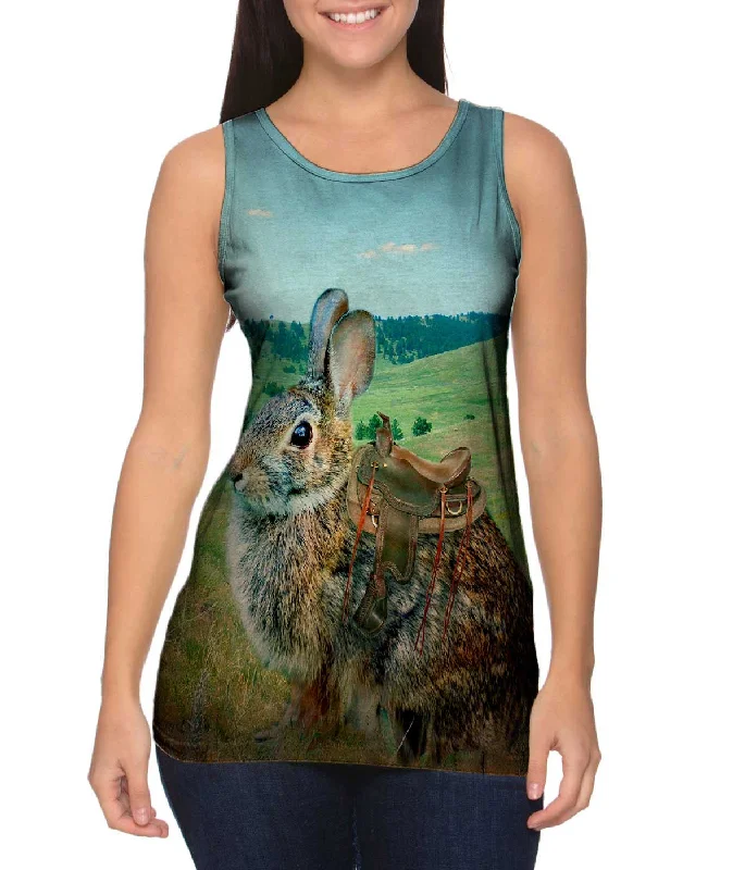 V - Neck Women's Moisture - Wicking Tank Tops for RunningRanch Bunny