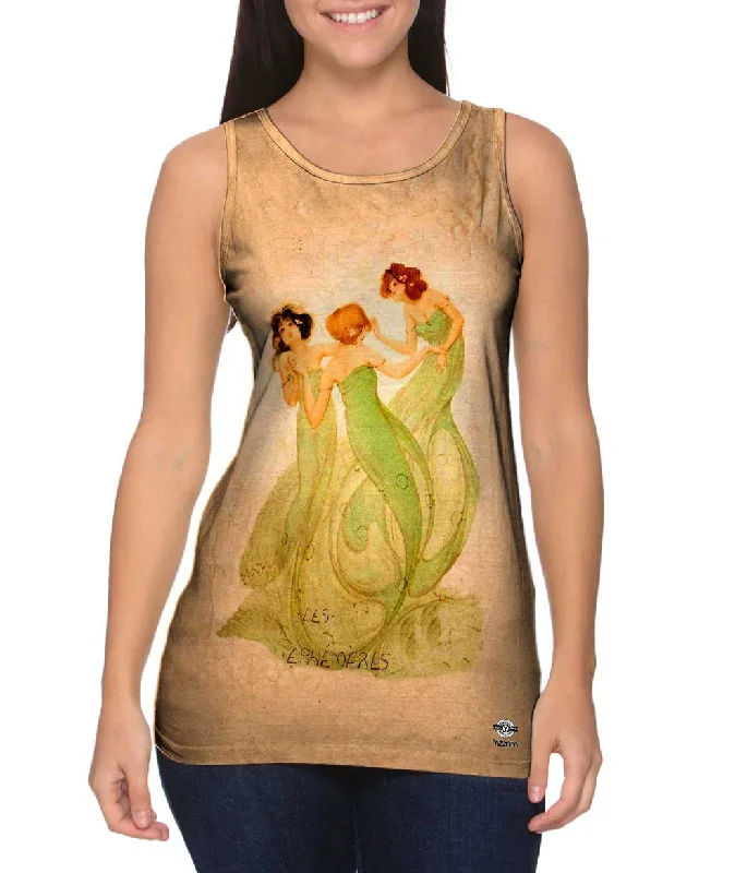 Plunge Neck Women's Seamless Tank Tops for a Smooth FitRaphael Kirchner  - "Les Ephemeres"