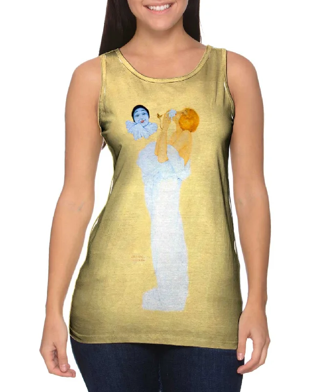 Women's Button - Down Tank Tops in Striped PatternsRaphael Kirchner - "Pierrots Dream"