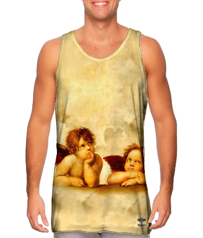 Women's Spaghetti Strap Tank Tops with Geometric PatternsRaphael - "Sistine Madonna Group Of Angels"