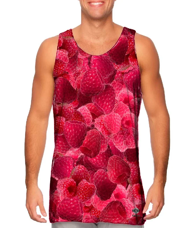 Women's Longline Tank Tops with Abstract PrintsRaspberries Jumbo