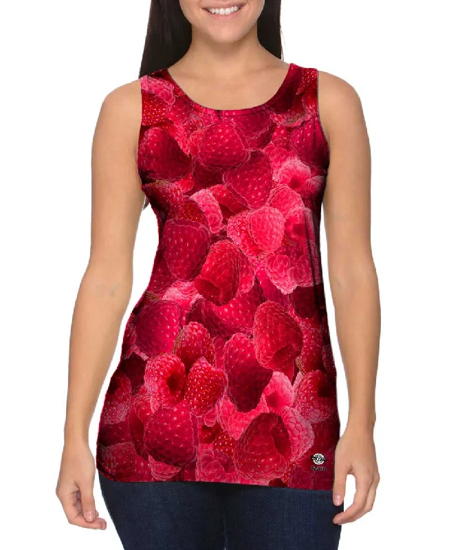 Plus Size Women's Criss - Cross Back Tank Tops in Neon ColorsRaspberries Jumbo