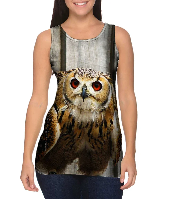 V - Neck Women's Moisture - Wicking Tank Tops for RunningReady Owl