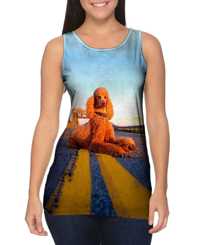 Women's Cropped Tank Tops with Vintage Band LogosRebel Highway Poodle