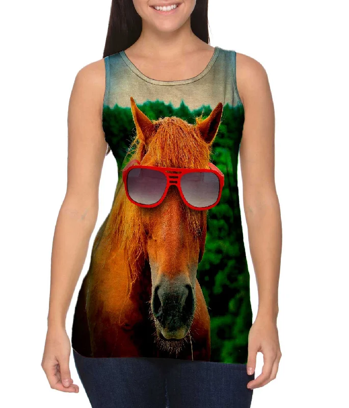 Women's Button - Down Tank Tops in Striped PatternsRed Horse Beauty