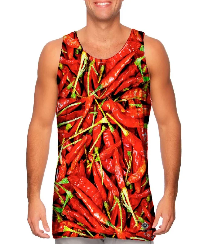 Women's Longline Tank Tops with Abstract PrintsRed Hot Chili Peppers