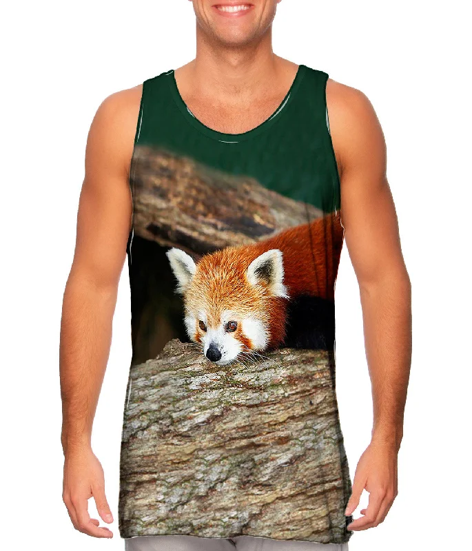 Women's Longline Tank Tops with Abstract PrintsRed Panda Wonder