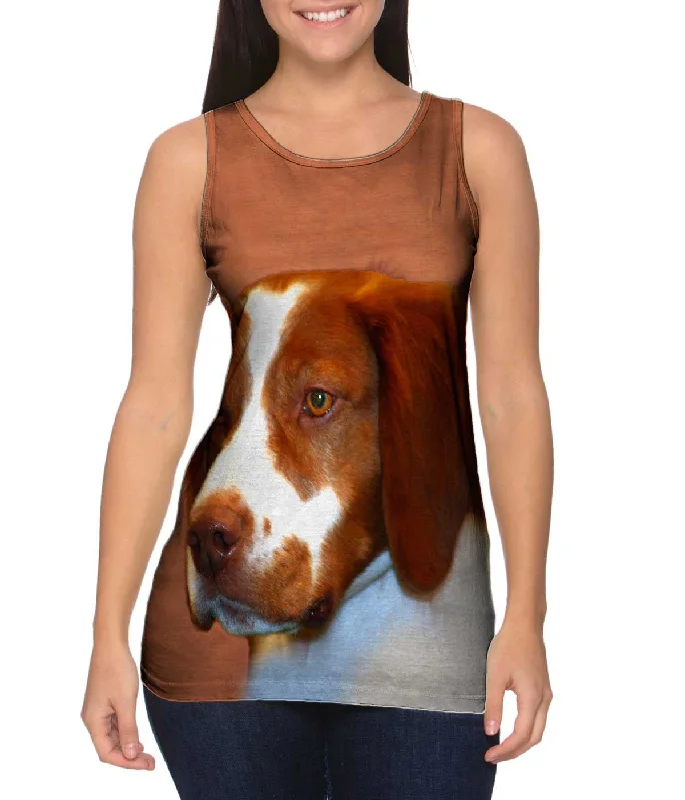 Crew Neck Women's Sustainable Tank Tops Made from Recycled MaterialsRed Spaniel