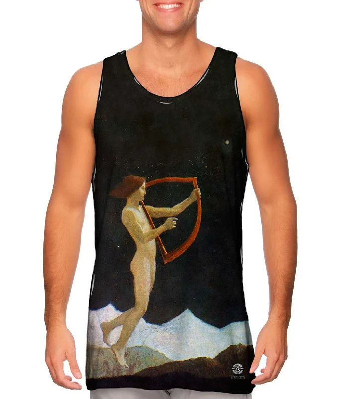 Plus Size Women's Glitter - Trimmed Tank Tops for Party NightsSascha Schneider - "Moon Night" (1906)