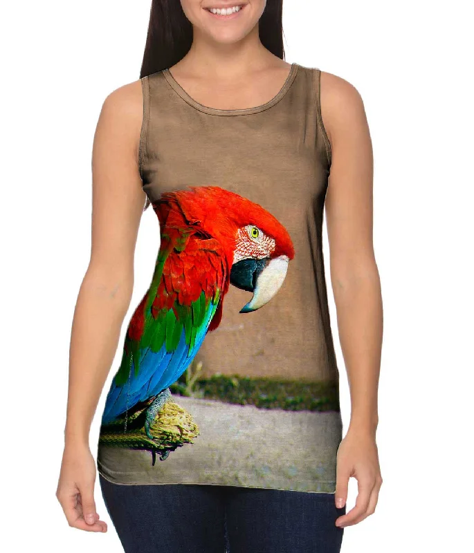 Halter Neck Women's Modal Blend Tank Tops for ComfortSassy Red Parrot