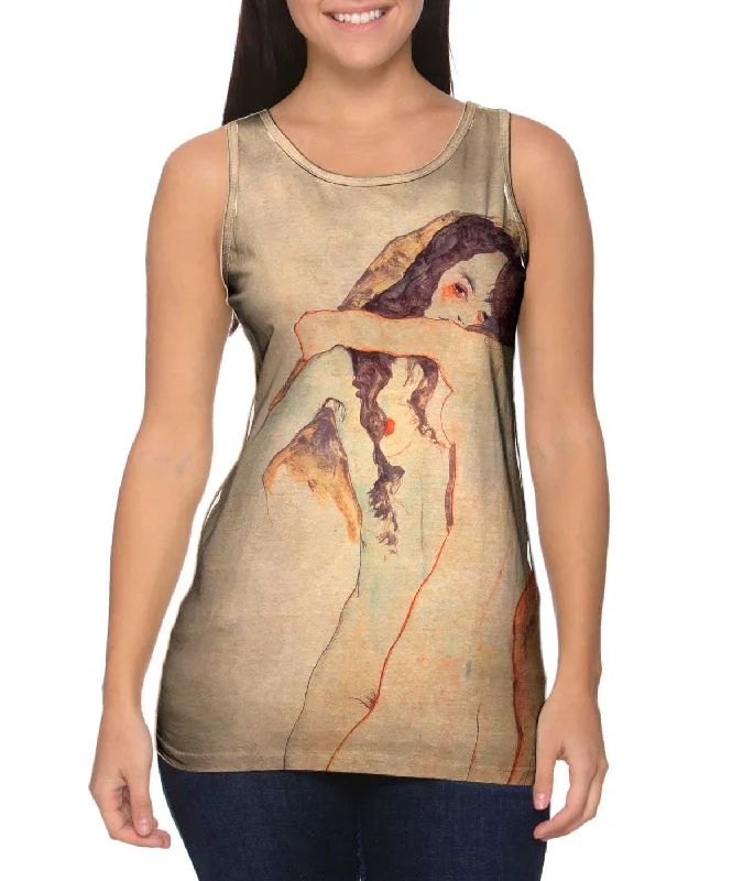 Plunge Neck Women's Seamless Tank Tops for a Smooth FitSchiele -"Duo Nude Women" (1911)