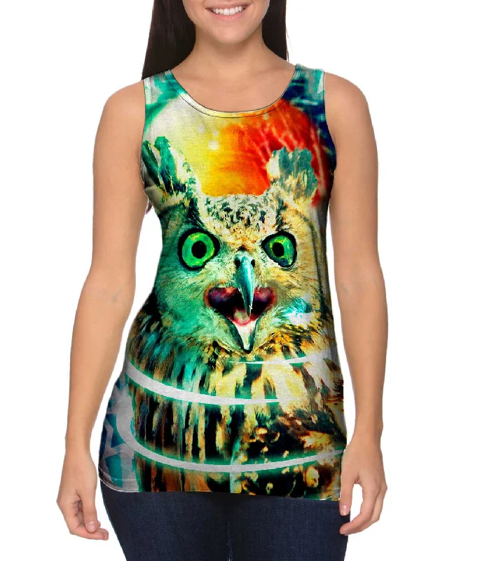 Women's Sleeveless Ribbed Tank Tops for a Trendy LookScream Owl