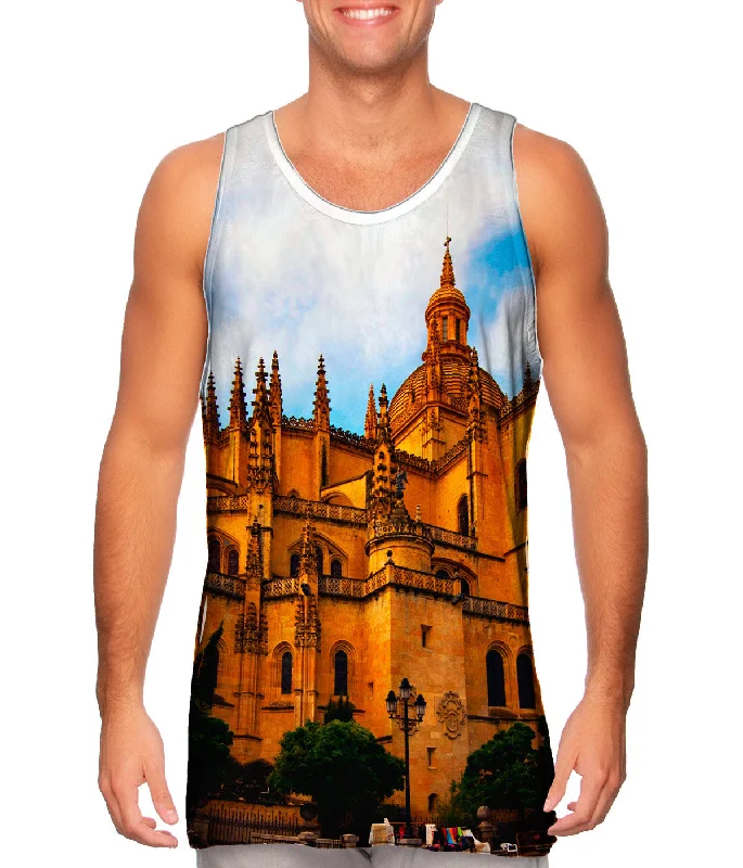 Square Neck Women's Organic Cotton Tank Tops in Earth TonesSegovia Cathedral