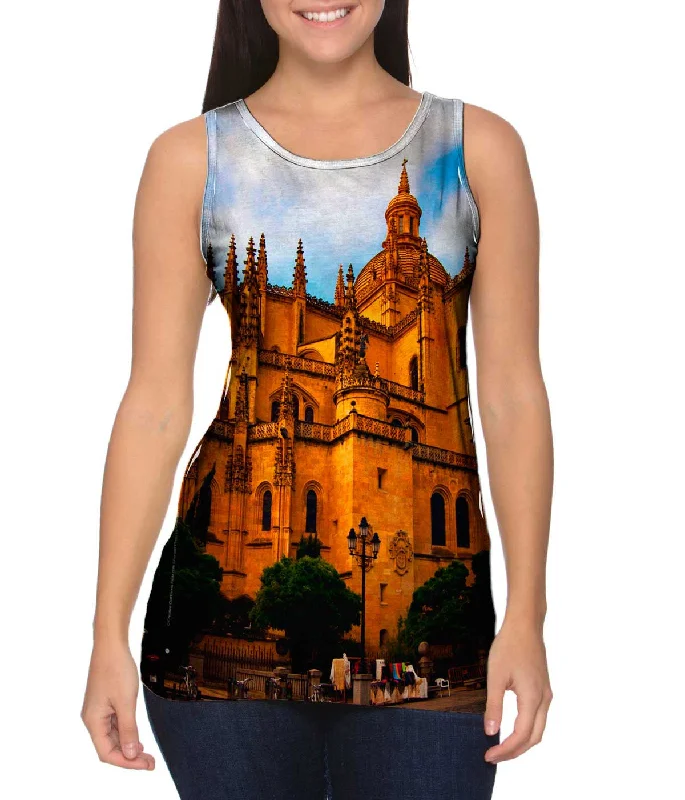 V - Neck Women's Moisture - Wicking Tank Tops for RunningSegovia Cathedral