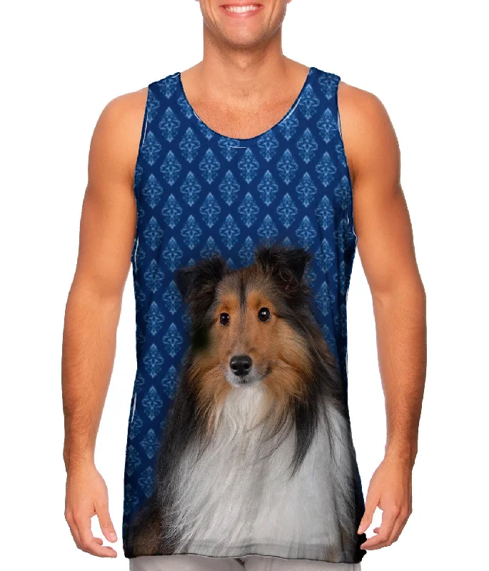 Crew Neck Women's Sustainable Tank Tops Made from Recycled MaterialsSerious Collie