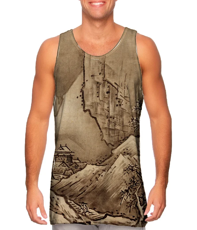 Women's Sleeveless Ribbed Tank Tops for a Trendy LookSesshu Toyo - "Winter Landscape" (1486)