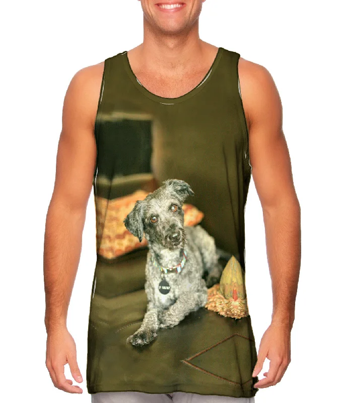 Crew Neck Women's Sustainable Tank Tops Made from Recycled MaterialsShaggy Schnauzer