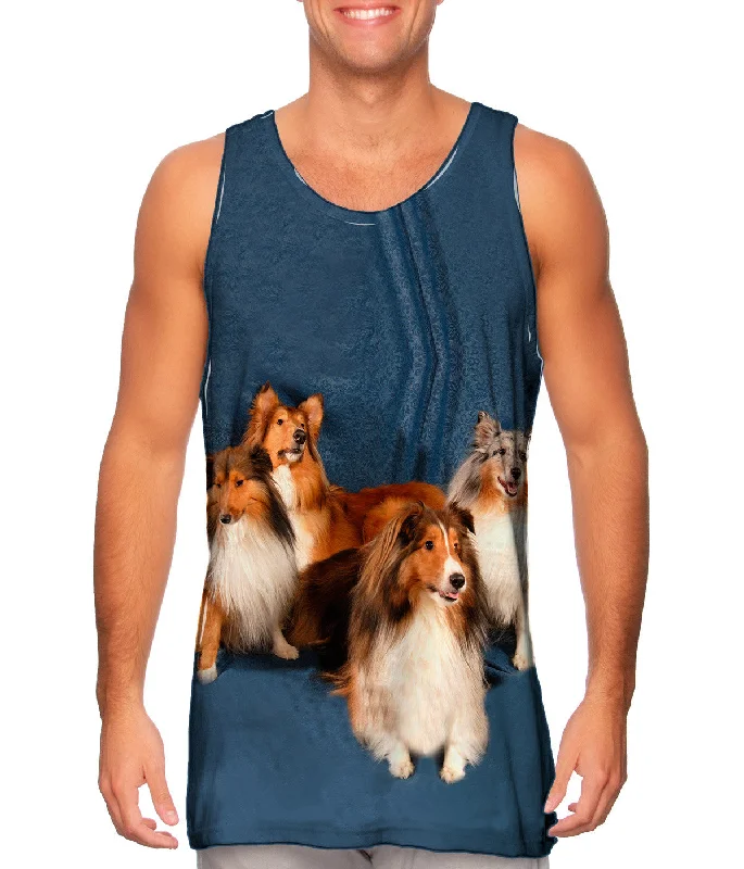 Halter Neck Women's Modal Blend Tank Tops for ComfortSheltie Photo Shoot