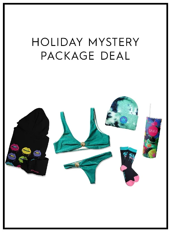 Push - up bikini top to enhance the bust for a confident beach appearanceHoliday Mystery Package Deal