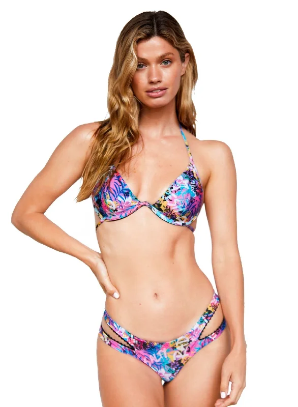 Monokini - style bikini with a unique one - piece - meets - bikini designMaggie Underwire Bikini Top - Spray Bomb Neon Graffiti Print