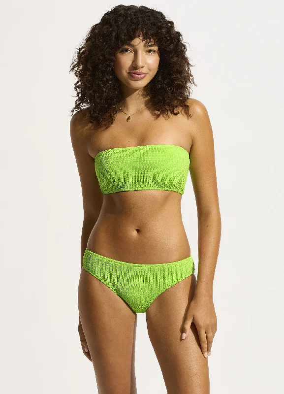 Push - up bikini top to enhance the bust for a confident beach appearanceSea Dive Hipster Pant - Jasmine Green