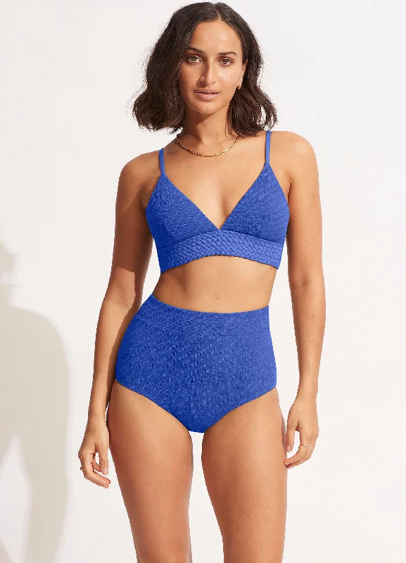 Tropical - themed bikini for a vacation - ready beach outfitWillow High Waisted Pant - Azure